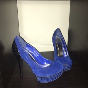 Black/Blue Heels